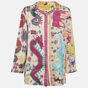 Etro Multicolor Printed Button Front Blouse M