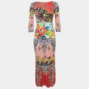 Etro Multicolor Printed Jersey Maxi Dress S