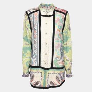 Etro Multicolor Printed Button Front Blouse M