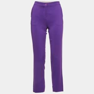 Etro Purple Crepe Tailored Pants M