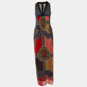 Etro Multicolor Printed Silk Sleeveless Maxi Dress S