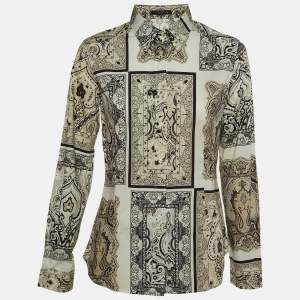 Etro Beige Paisley Print Cotton Button Front Shirt L