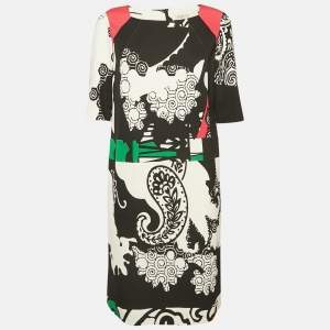 Etro Black Printed Jersey Short Dress L