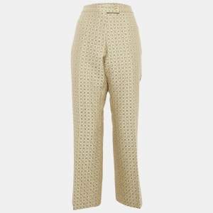 Etro Beige Jacquard Tailored Trousers L