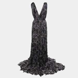Pre Owned Etro Multicolor Paisley Print Silk Long Dress M