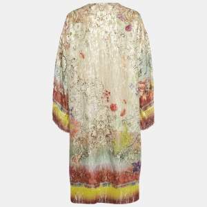 Pre Owned Etro Multicolor Lurex Tassel Detail Poncho One Size