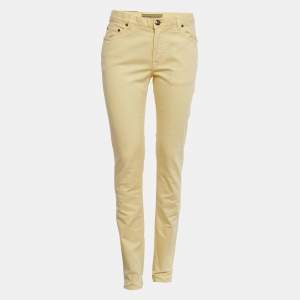 Pre Owned Etro Yellow Cotton Skinny Jeans M/Waist 29"