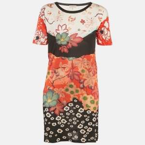 مملوكة مسبقًا Etro Multicolor Floral Print Jersey Mini Dress S