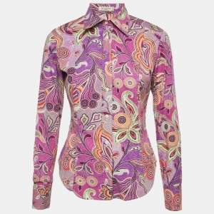 مملوكة مسبقًا Etro Pink Paisley Print Cotton Shirt M