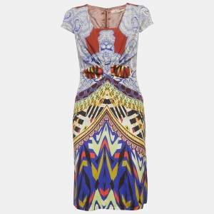 مملوكة مسبقًا Etro Multicolour Printed Silk Mini Dress M