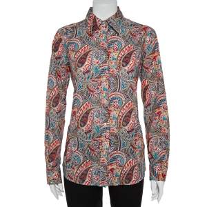 Pre Owned Etro Multicolor Cotton Paisley Print Full Sleeve Shirt L