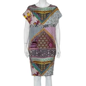 Pre Owned Etro Multicolor Printed Silk Oversized Shift Dress M