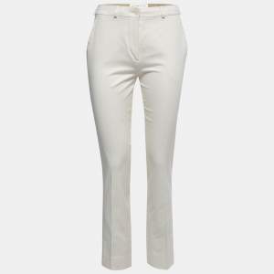 Etro Cream Cotton Straight Fit Trousers S
