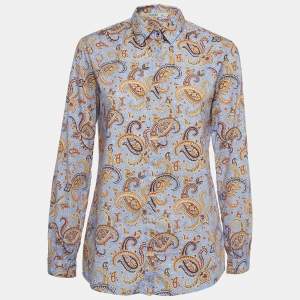 Etro Multicolor Paisley Print Cotton Shirt M