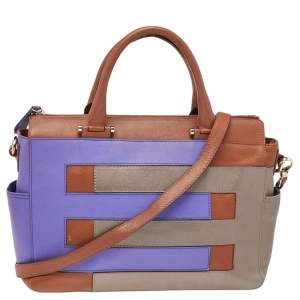 Pre Owned Etro Multicolor Leather Top Zip Shoulder Bag