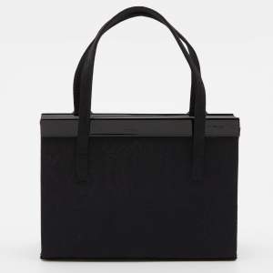 Etro Black Paisley Print Nylon Frame Clutch Bag