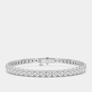 14K White Gold Round Lab Grown Diamond Tennis Bracelet (12 ctw)