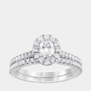 14K White Gold  Lab Grown Diamond Bridal Set (1 cts)
