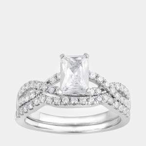 14K White Gold  Lab Grown Diamond Bridal Set (1.5 cts)