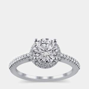 14K White Gold  Lab Grown Diamond Engagement Ring (1 cts) US 7