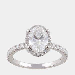 14K White Gold  Lab Grown Diamond Engagement Ring (1.23 cts) US 7