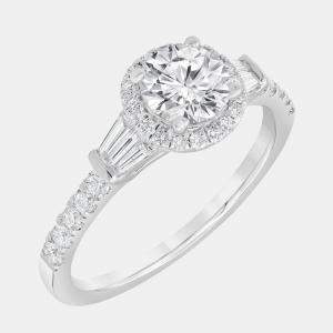 14K White Gold  Lab Grown Diamond Engagement Ring (1.25 cts) US 7