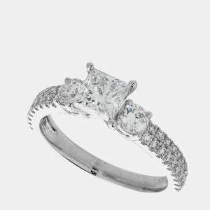 14K White Gold  Lab Grown Diamond Engagement Ring (1.7 cts) US 7