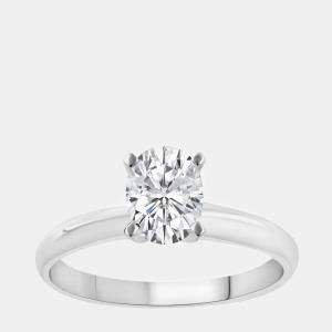 14K White Gold  Lab Grown Diamond Solitaire Ring  (1.5 cts) US 7