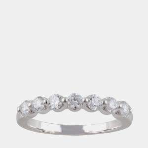 14K White Gold  Lab Grown Diamond Seven Stone Band (0.55 cts)