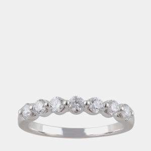 14K White Gold  Lab Grown Diamond Seven Stone Band (0.55 cts)