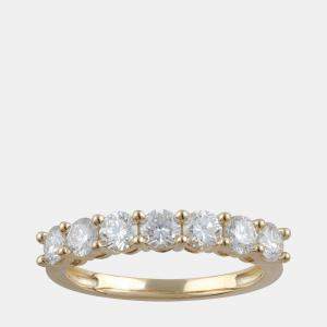14K Yellow Gold  Lab Grown Diamond Seven Stone Band (0.7 cts)