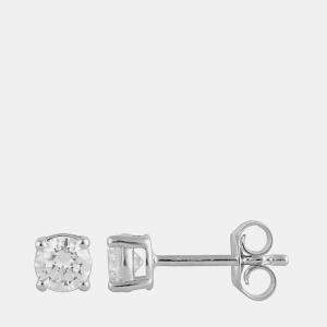 14K White Gold  Lab Grown Diamond Basic Stud Earring (0.82 cts)