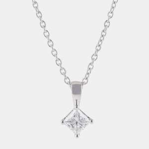 14K White Gold  Lab Grown Diamond Solitaire Pendant  (0.33 cts)