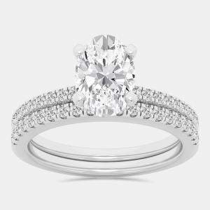 Pre Owned 2.5ct 14k White Gold Lab Grown Diamond Bridal Set
