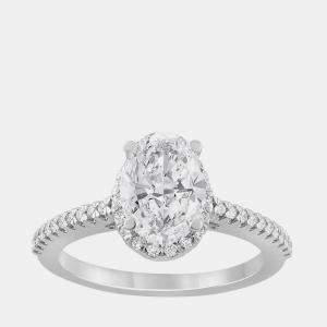 Pre Owned 1ct 14k White Gold Lab Grown Diamond Engagement Ring US 7
