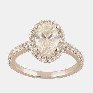 Pre Owned 1.95ct 14k White Gold Lab Grown Diamond Engagement Ring