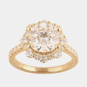 Pre Owned 3.45ct 14k Yellow Gold Lab Grown Diamond Engagement Ring