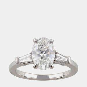 Pre Owned 2.23ct 14k White Gold Lab Grown Diamond 3 Stone Ring
