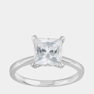 Pre Owned 2.45ct 14k White Gold Lab Grown Diamond Hidden Halo Solitaire Ring
