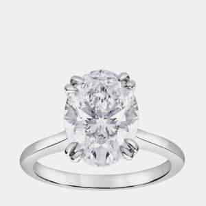Pre Owned 3ct 14k White Gold Lab Grown Diamond Solitaire Ring