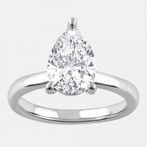 Pre Owned 3ct 14k White Gold Lab Grown Diamond Solitaire Ring