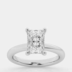 Pre Owned 3ct 14k White Gold Lab Grown Diamond Solitaire Ring