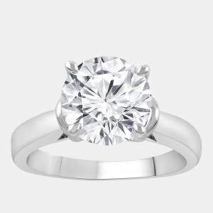 Pre Owned 3ct 14k White Gold Lab Grown Diamond Solitaire Ring