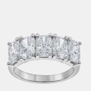 Pre Owned 3.82ct 14k White Gold Lab Grown Diamond 5 Stone Band