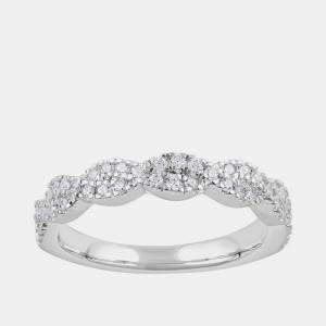Pre Owned 0.4ct 14k White Gold Lab Grown Diamond Band