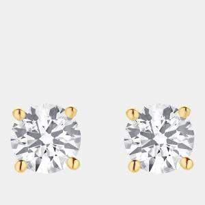 مملوكة مسبقًا 1.95ct 14k Yellow Gold Lab Grown Diamond Basic Stud Earring