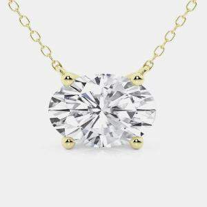 مملوكة مسبقًا 0.45ct 14k Yellow Gold Lab Grown Diamond Solitaire Pendant