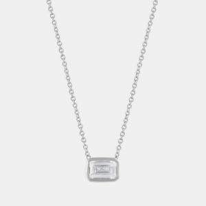 مملوكة مسبقًا 0.5ct 14k White Gold Lab Grown Diamond Solitaire Pendant