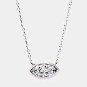 مملوكة مسبقًا 0.45ct 14k White Gold Lab Grown Diamond Solitaire Pendant