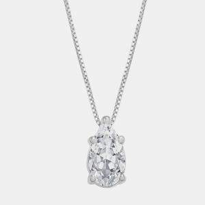 مملوكة مسبقًا 1ct 14k White Gold Lab Grown Diamond Solitaire Pendant